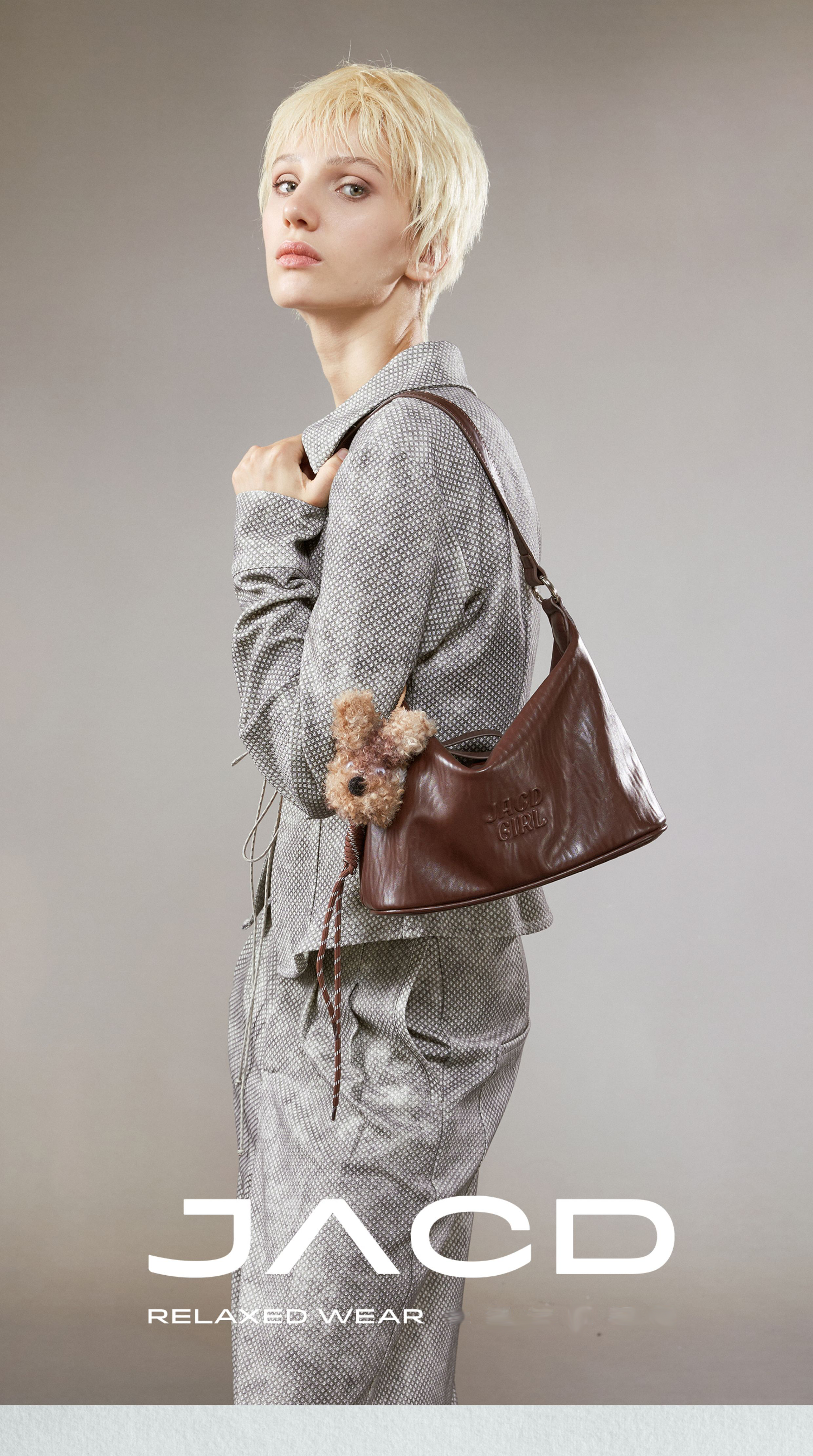 JACD Brown Hobo Tote Bag – Large Capacity Shoulder & Crossbody Bag for Women | Fall/Winter Style