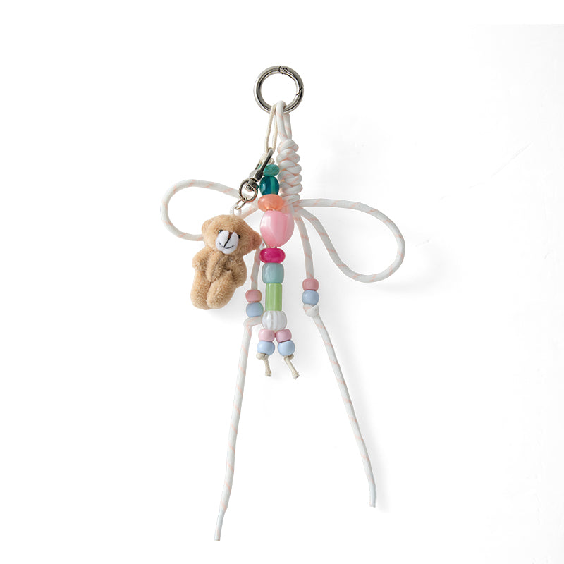 JACD Handmade Jelly Bear Beaded Charm – 2025 Colorful Trendy Bag Pendant, Fashionable DIY Accessory