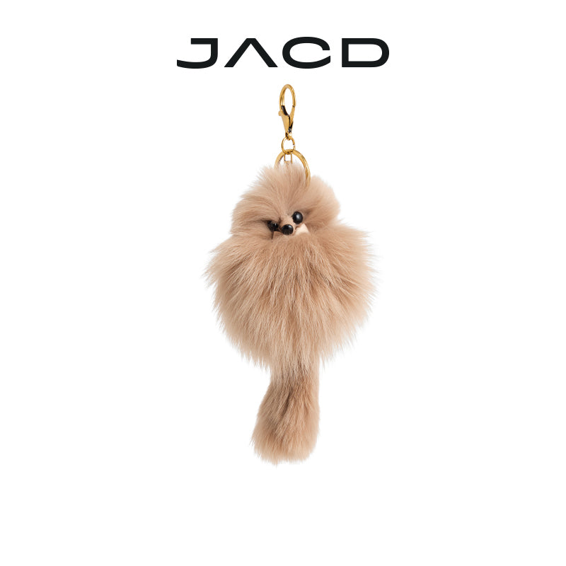 JACD Cute Fox Plush Bag Charm – 2025 New Keychain Pendant, Adorable Stuffed Animal Accessory for Women