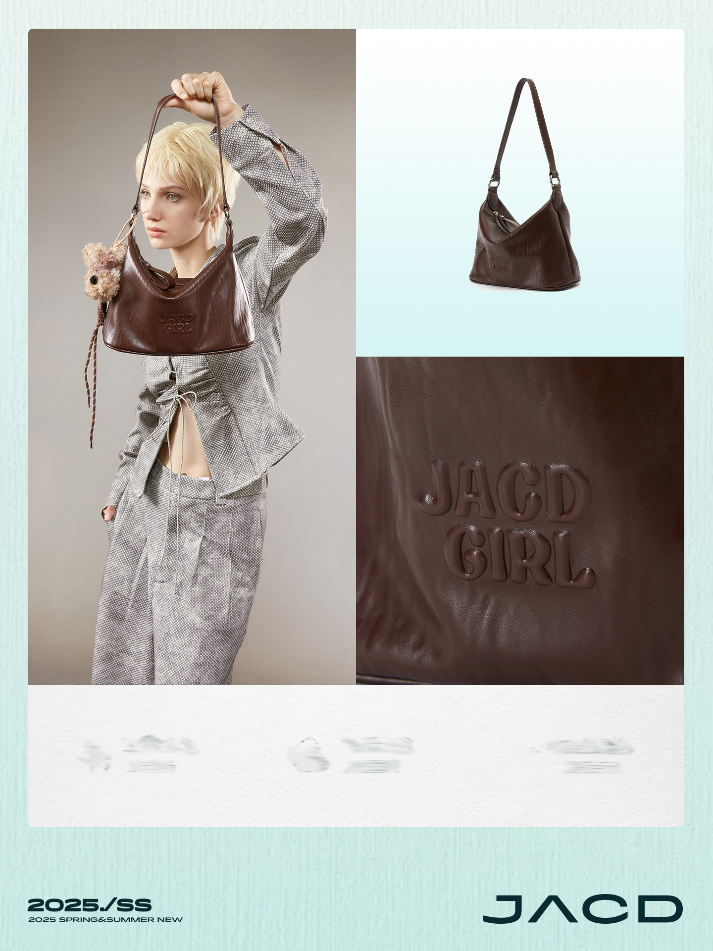 JACD Brown Hobo Tote Bag – Large Capacity Shoulder & Crossbody Bag for Women | Fall/Winter Style