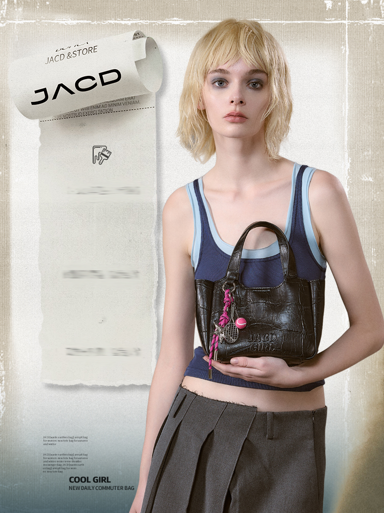 JACD Large Black Bucket Bag – Minimalist Commuter Tote with Crossbody & Top Handle Options