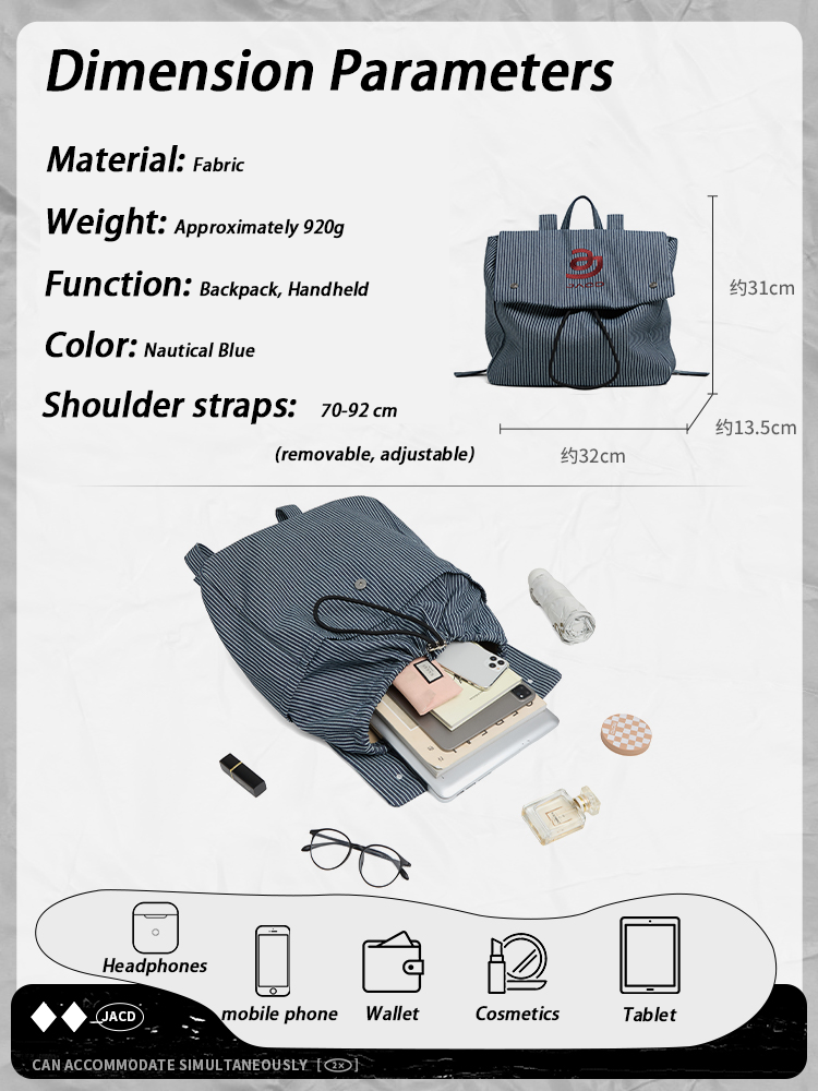 JACD 2025 Oversized Backpack – College Style Meets Outdoor Functionality