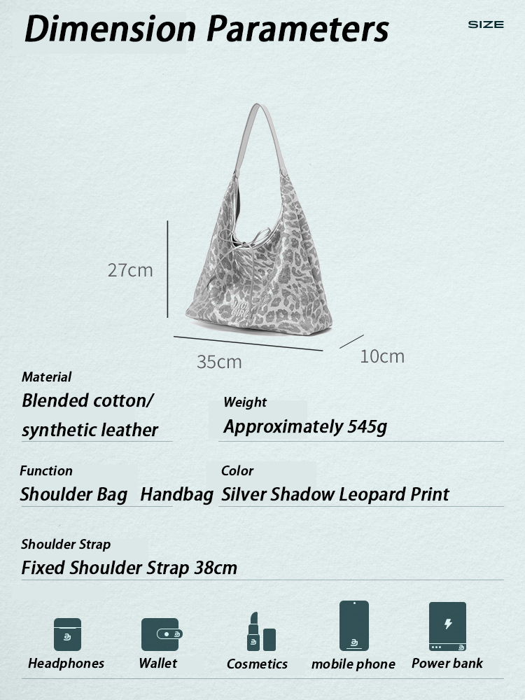 JACD Soft Leopard Print Tote Bag – Spacious, Stylish & Effortlessly Cool