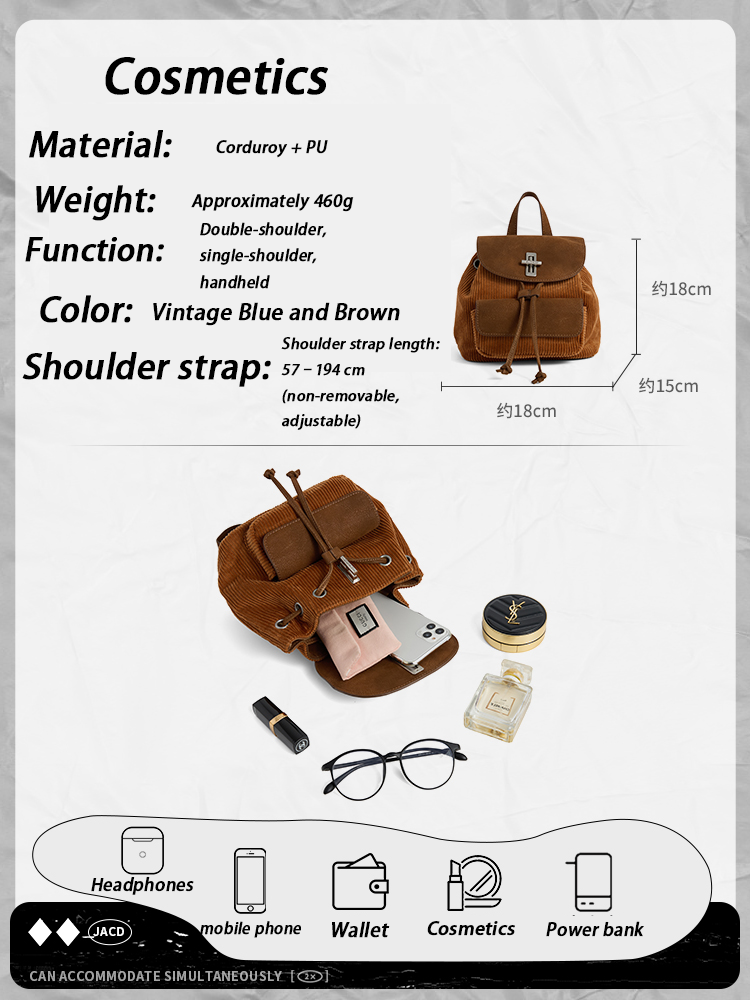 JACD Exclusive Corduroy Daypack – Soft, Stylish, and Unexpectedly Different