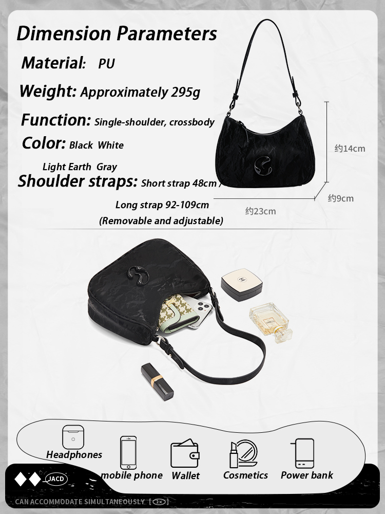 JACD Limited-Edition Black Shoulder Bag – Refined, Understated & Uniquely You