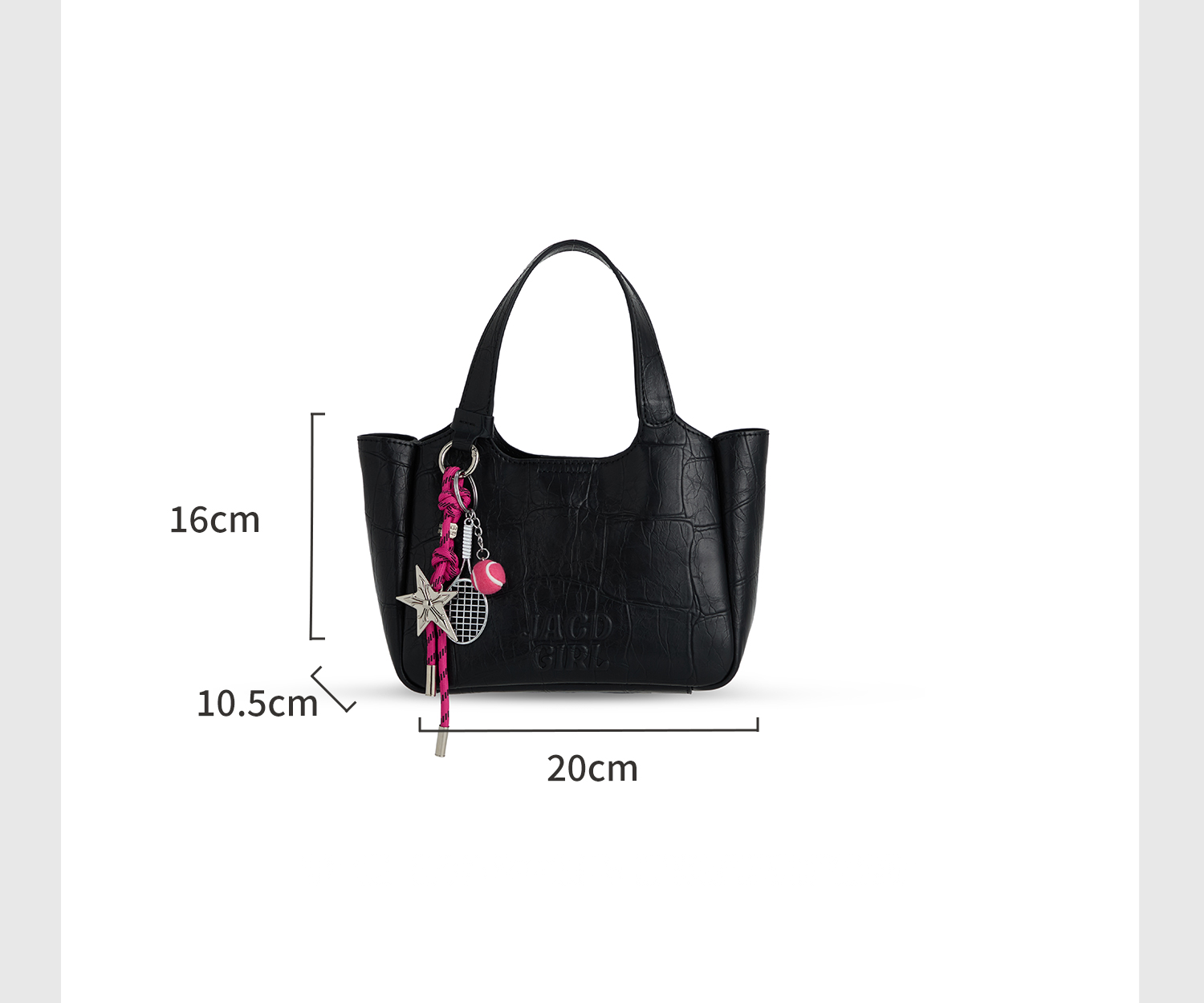 JACD Large Black Bucket Bag – Minimalist Commuter Tote with Crossbody & Top Handle Options