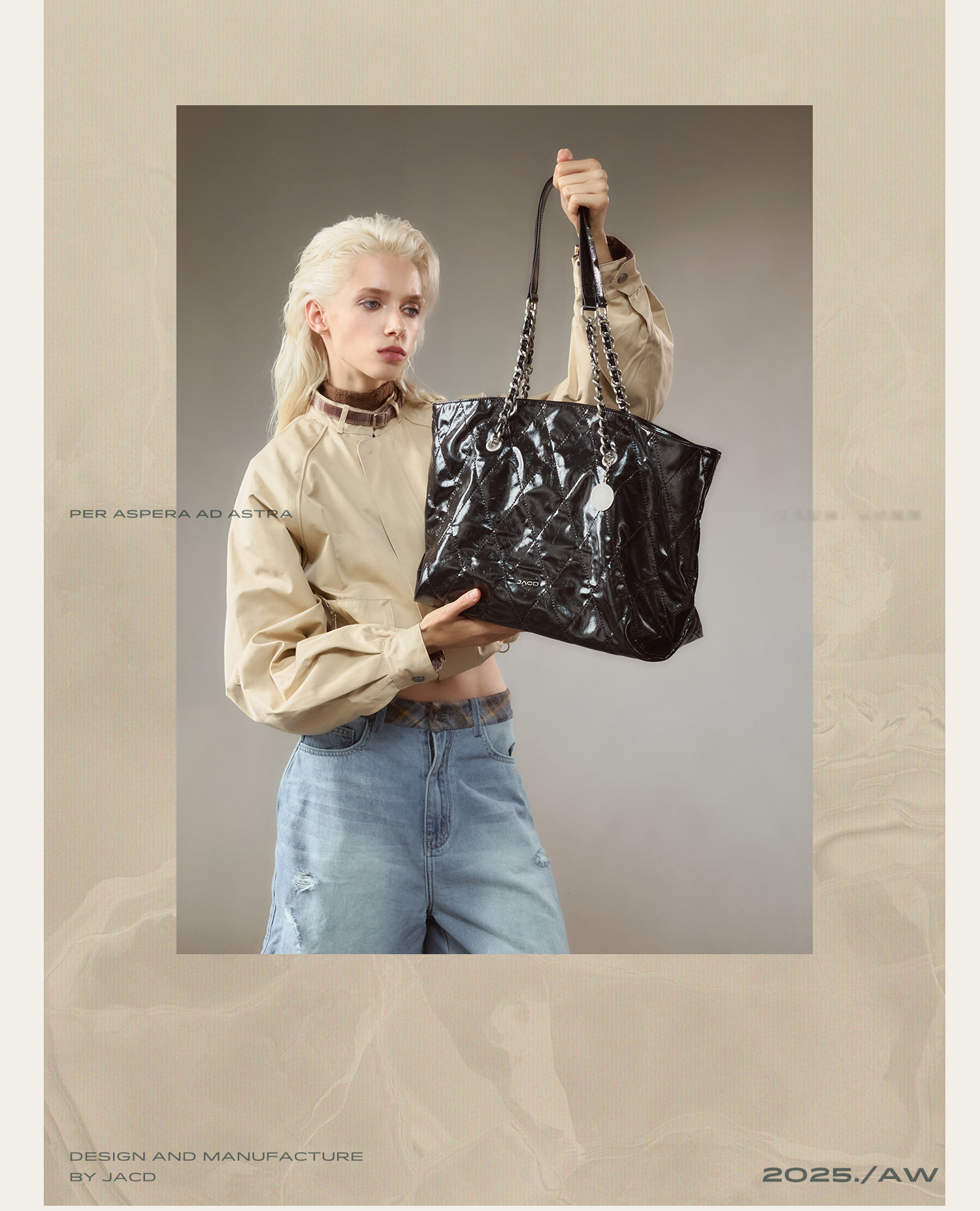 JACD Quiet Utility Tote – Chain Strap Design with Purpose & Polish