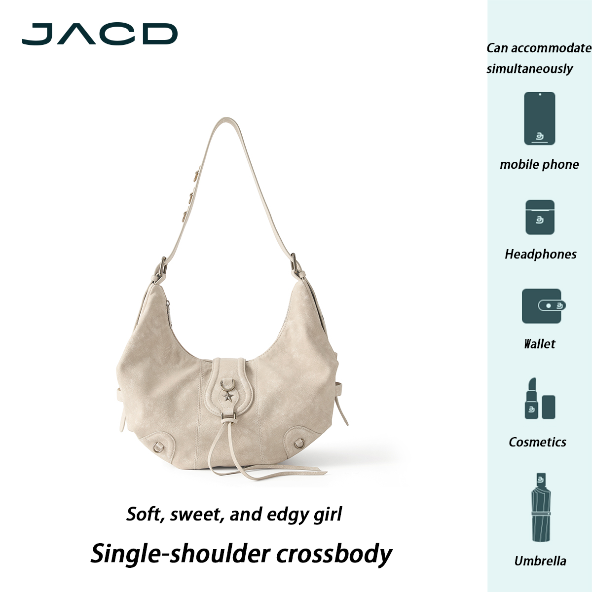 JACD “Wasteland Girl” Shoulder Bag – Tactical Slouch with a Streetwear Soul