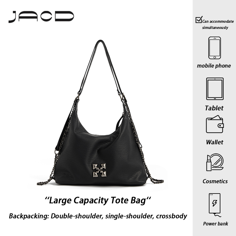 JACD Large-Capacity Soft Backpack – Minimal Design, Commuter-Ready Versatility