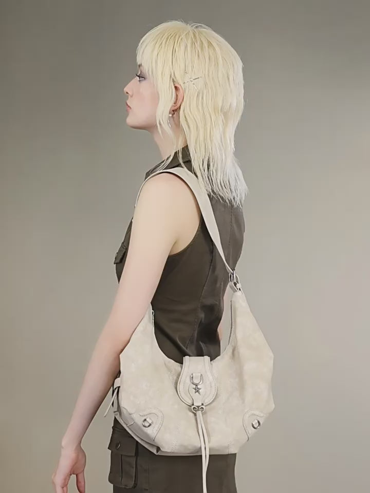 Load video: JACD “Wasteland Girl” Shoulder Bag – Tactical Slouch with a Streetwear Soul