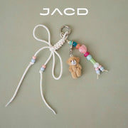 JACD Handmade Jelly Bear Beaded Charm – 2025 Colorful Trendy Bag Pendant, Fashionable DIY Accessory