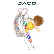 JACD Handmade Dopamine Watermelon Baseball Keychain – 2025 New Trendy Bag Pendant & Accessory