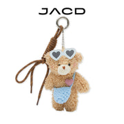 JACD Original Blush Bear Keychain – 2025 Plush Teddy Bag Charm & Cute Key Pendant for Women