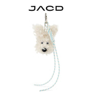 JACD Fluffy Pup Bag Charm – 2025 New Plush Keychain, Adorable Dog Plush Toy Accessory for Women