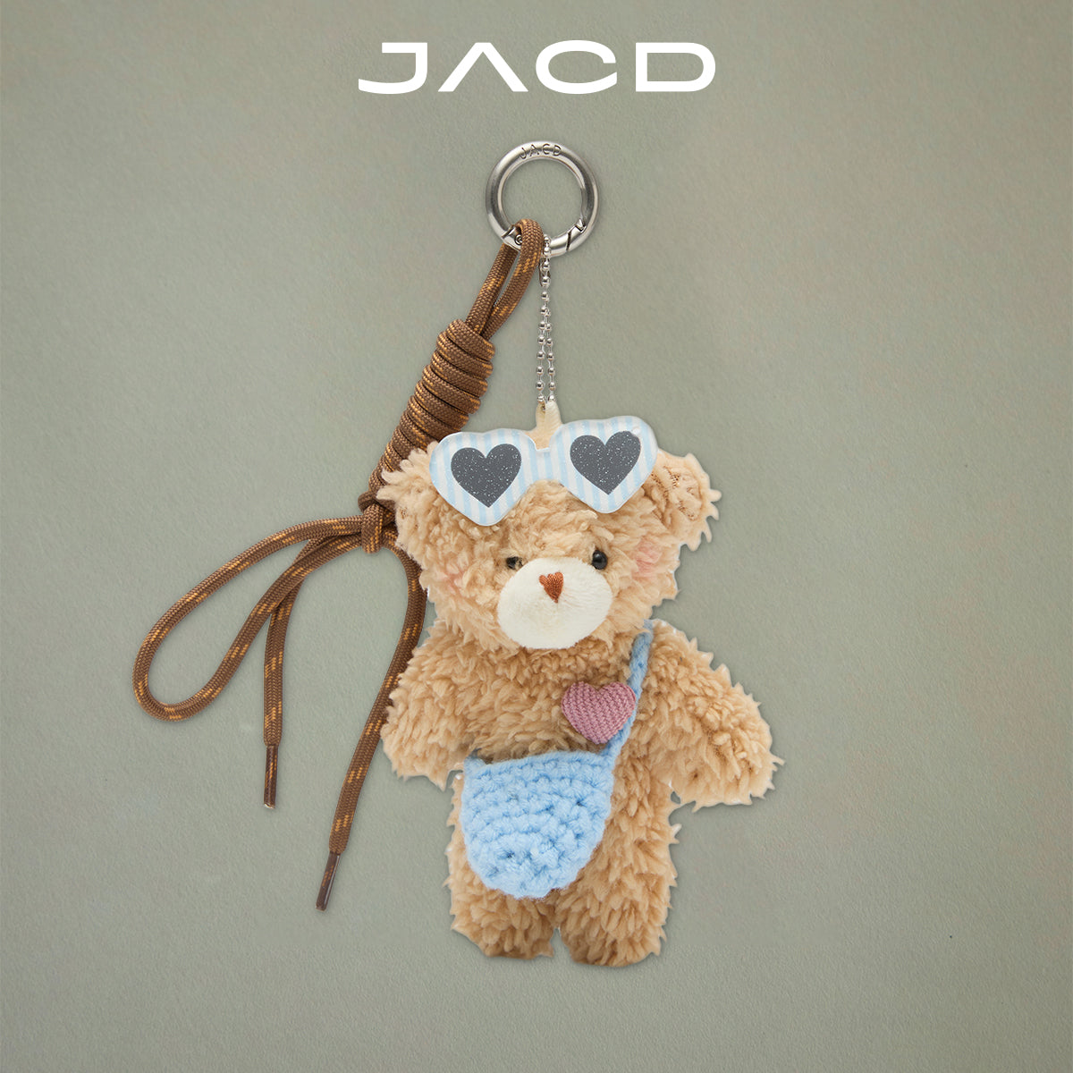 JACD Original Blush Bear Keychain – 2025 Plush Teddy Bag Charm & Cute Key Pendant for Women