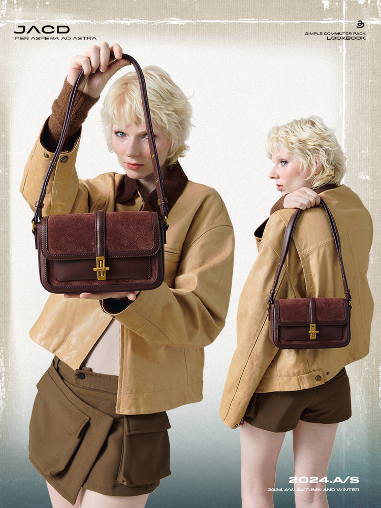 JACD Suede Leather Mini Box Bag – Vintage Yadan Style Crossbody & Shoulder Bag for Women