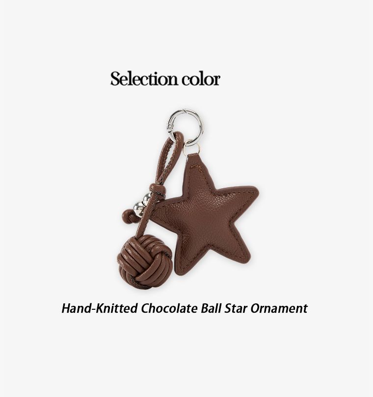 JACD Handcrafted Chocolate Ball & Star Keychain – 2025 Creative Bag Charm & Accessory for Women