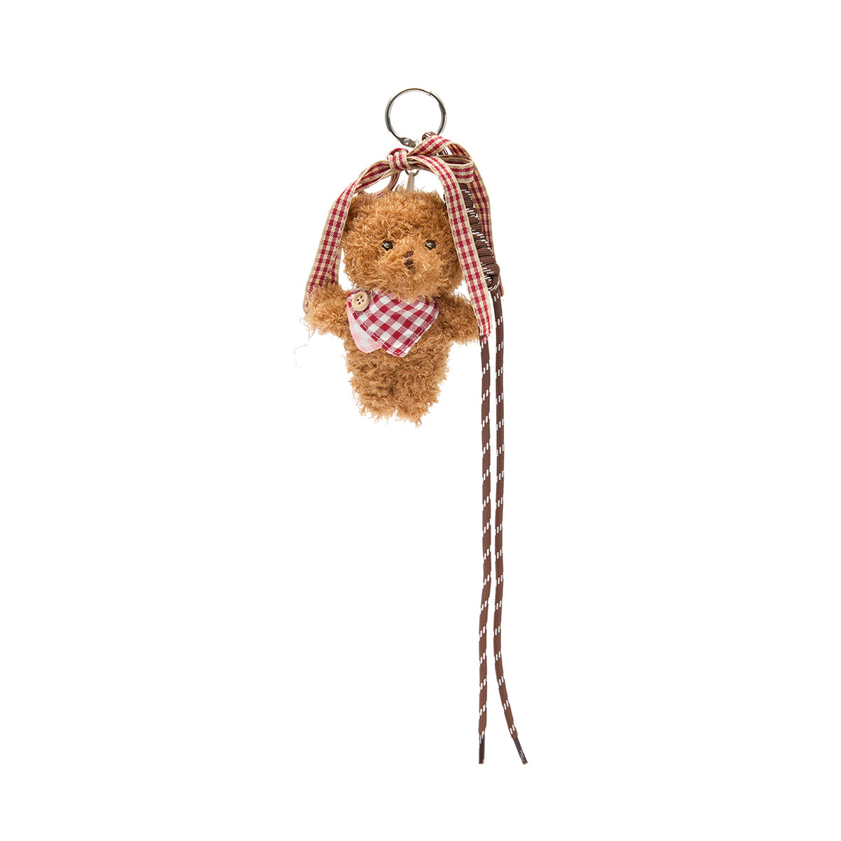 JACD Original Red Plaid Bear Keychain Pendant - Cute 2025 New Collection for Bags, Purses & Accessories