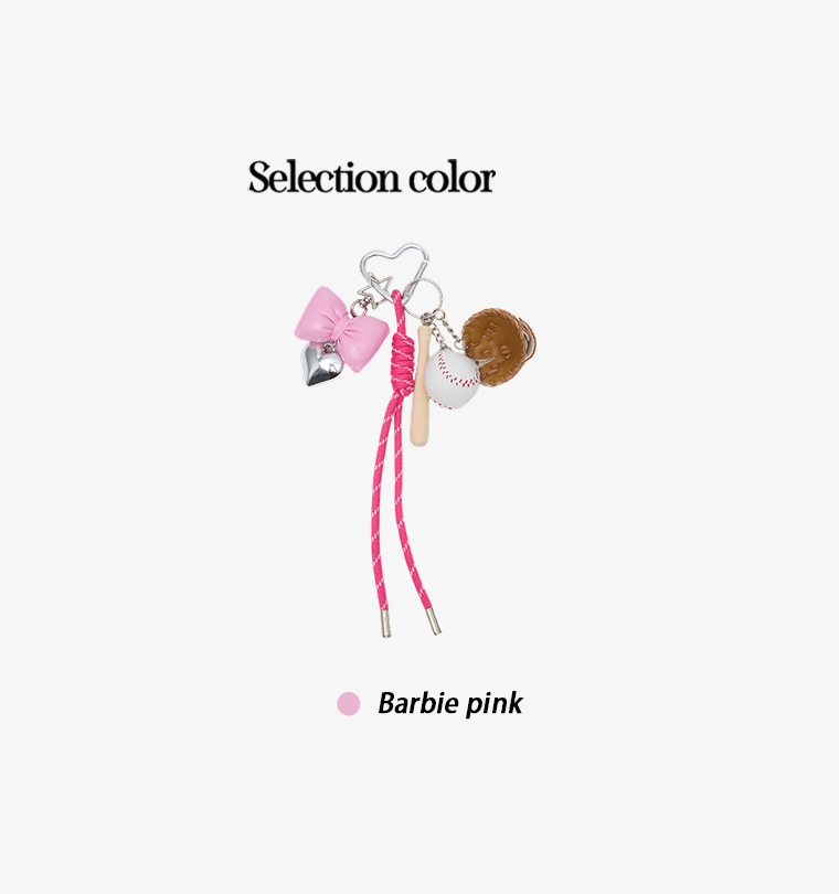 JACD 2025 New Wish Bow Baseball Keychain – Stylish Bag Charm & Keyring Accessory