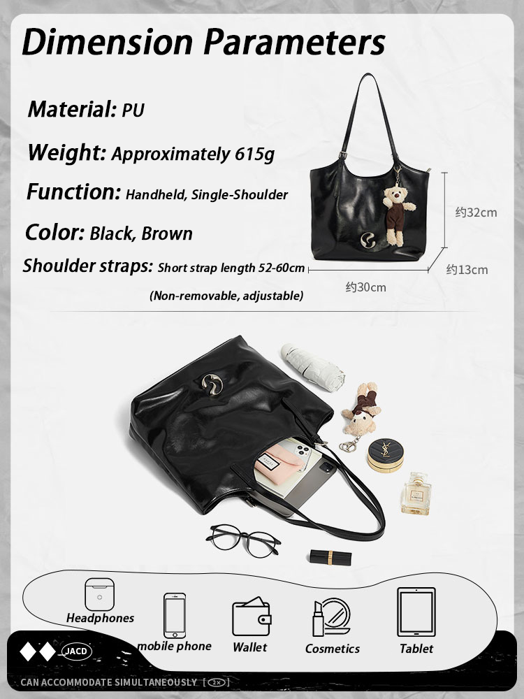 JACD Signature Black Tote – Original Design with Elevated Simplicity