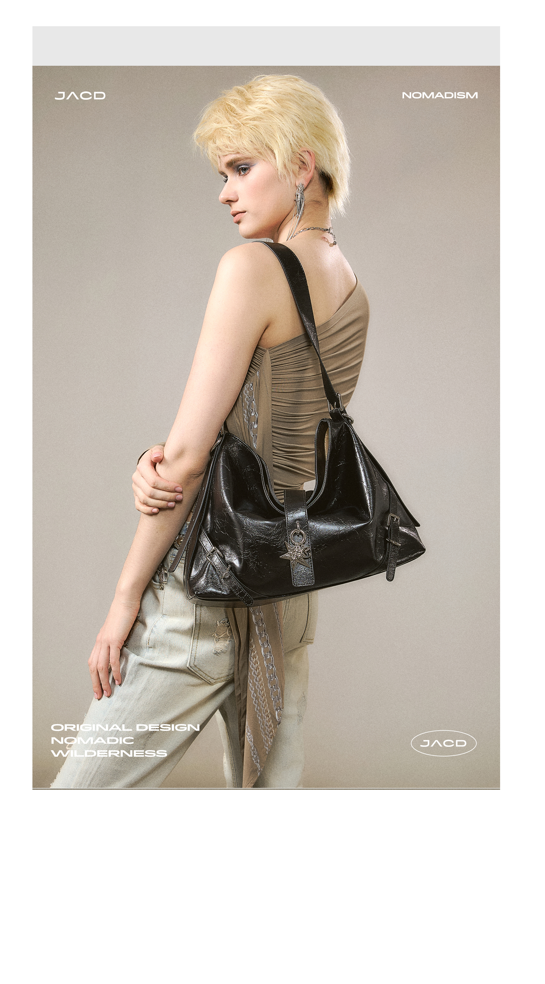 JACD Black Tote Bag – Large Capacity Autumn/Winter Commuter Shoulder Bag for Women, Crossbody & Bike Style