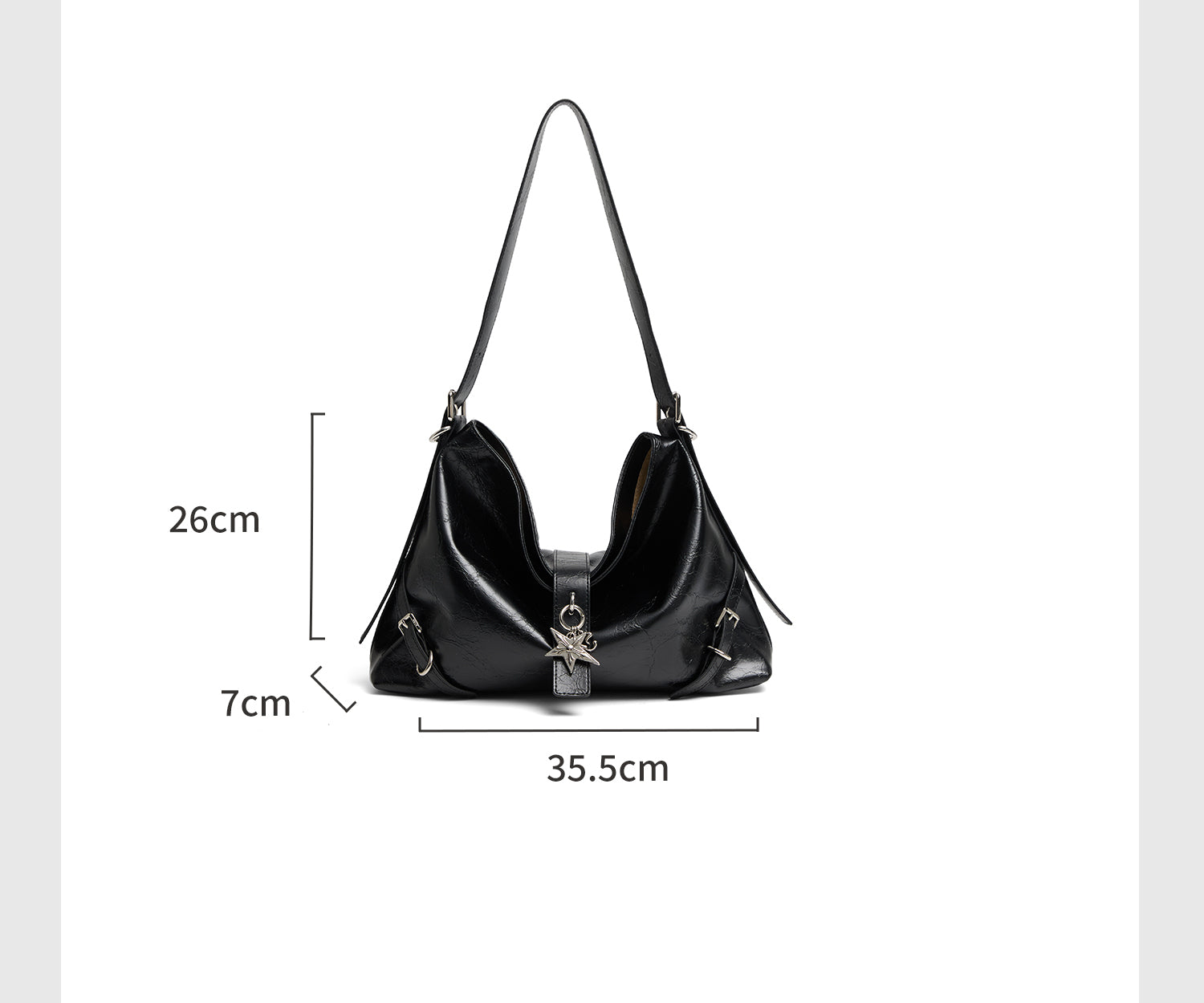 JACD Black Tote Bag – Large Capacity Autumn/Winter Commuter Shoulder Bag for Women, Crossbody & Bike Style