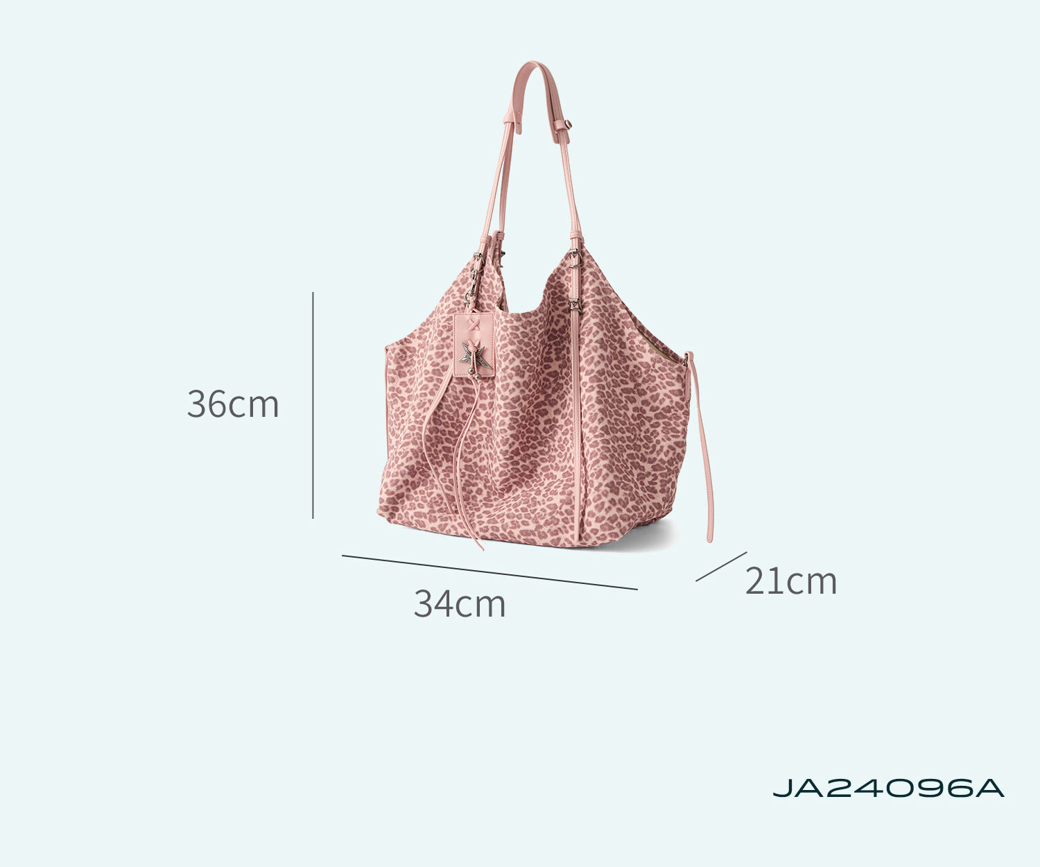 JACD Pink Panther Tote – Vibrant Leopard Print & Roomy Design for Everyday Use