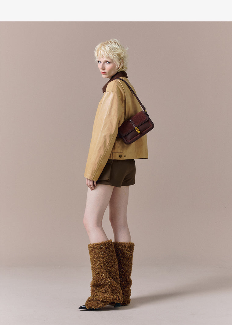 JACD Suede Leather Mini Box Bag – Vintage Yadan Style Crossbody & Shoulder Bag for Women