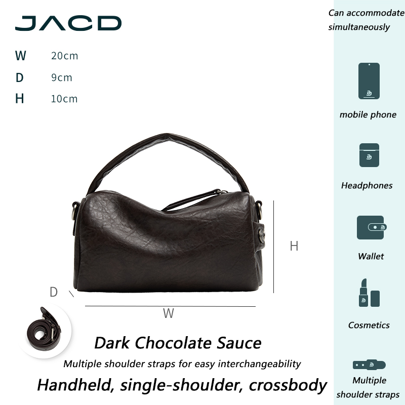 JACD 2025 Boston Bag – Elegant Pillow Crossbody & Top Handle Bag for Women, Fall/Winter Collection