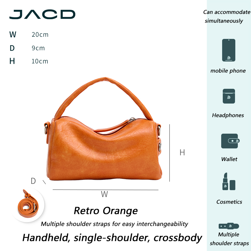 JACD 2025 Boston Bag – Elegant Pillow Crossbody & Top Handle Bag for Women, Fall/Winter Collection