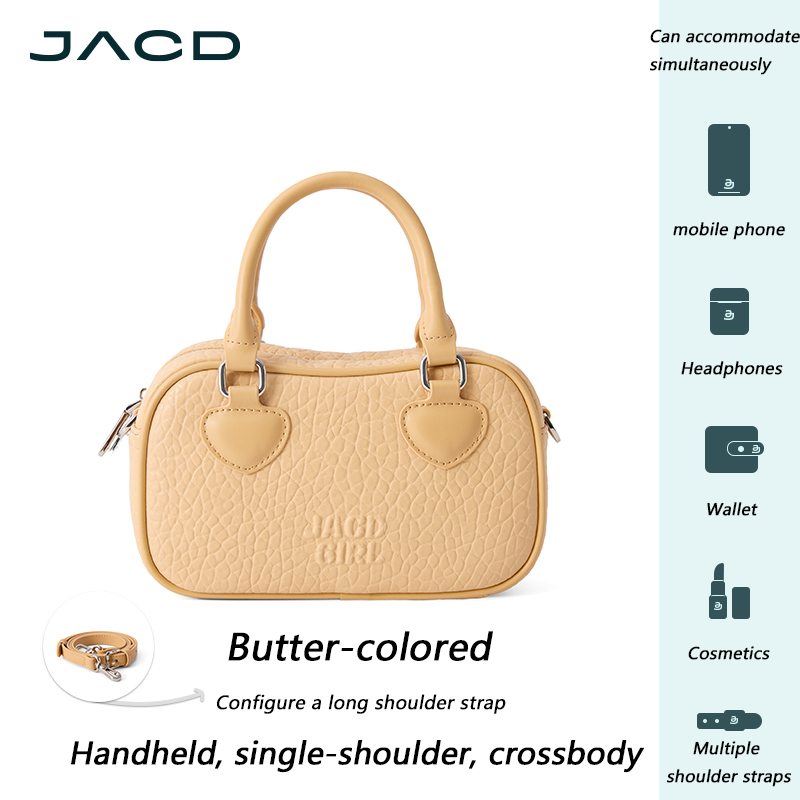 JACD Raspberry Candy Mini Boston Bag – Feminine Pink Handbag & Crossbody, Ideal Christmas Gift for Women