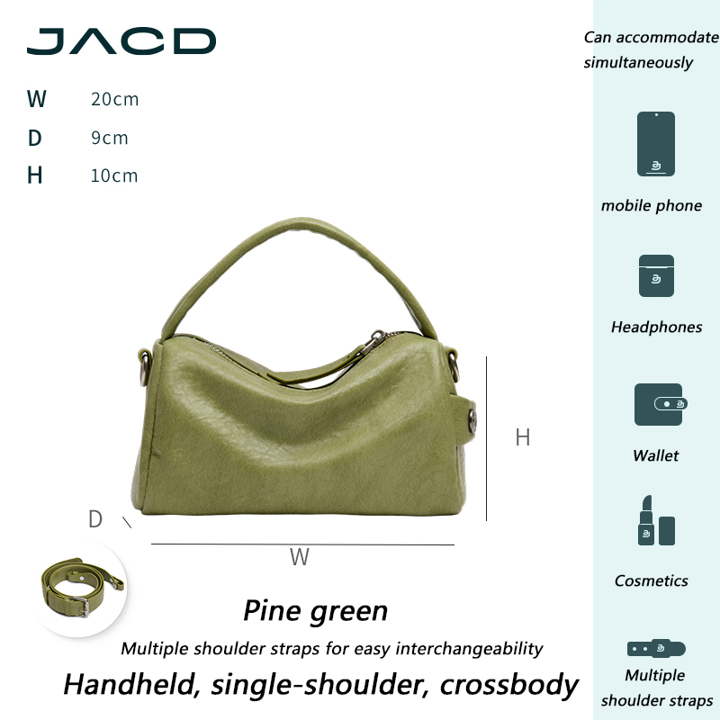 JACD 2025 Boston Bag – Elegant Pillow Crossbody & Top Handle Bag for Women, Fall/Winter Collection