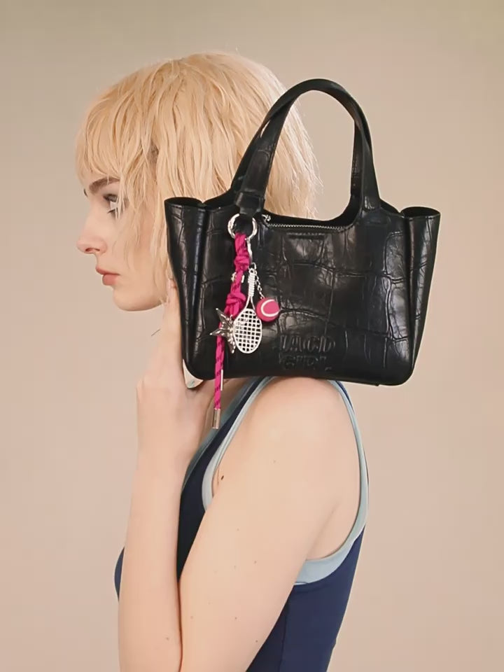 Load video: JACD Large Black Bucket Bag – Minimalist Commuter Tote with Crossbody &amp; Top Handle Options